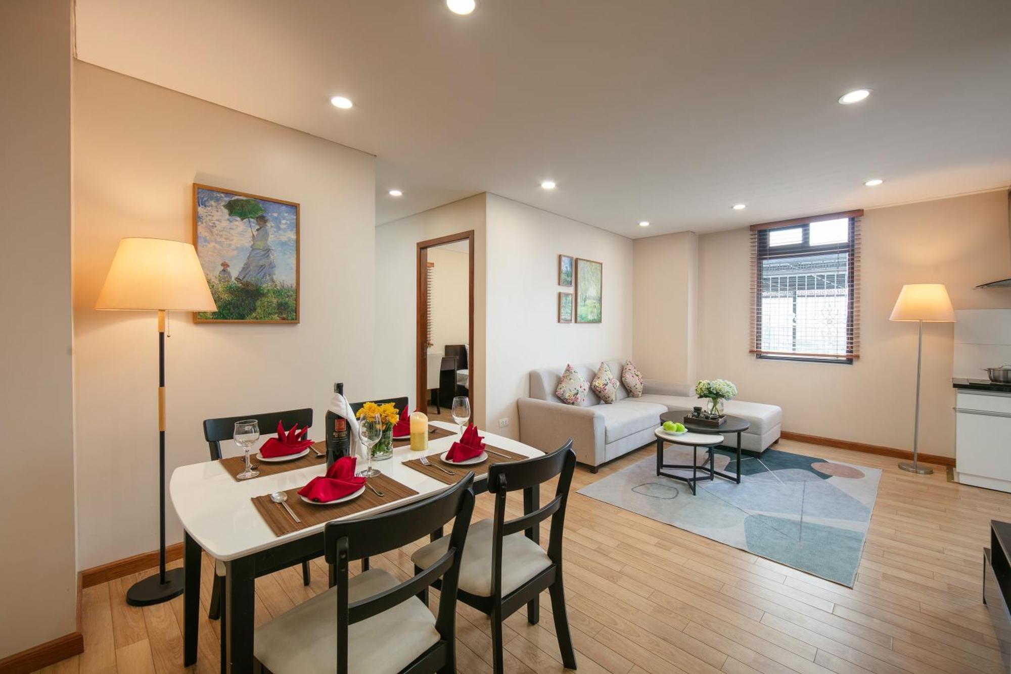 Hb Serviced Apartment - 121B Quan Hoa ハノイ市 エクステリア 写真