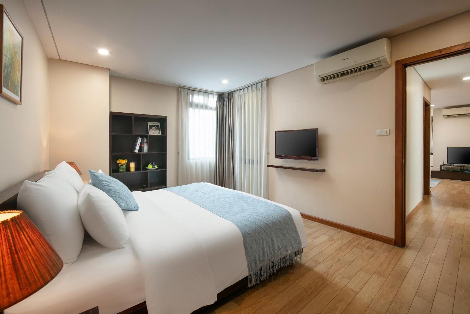 Hb Serviced Apartment - 121B Quan Hoa ハノイ市 エクステリア 写真