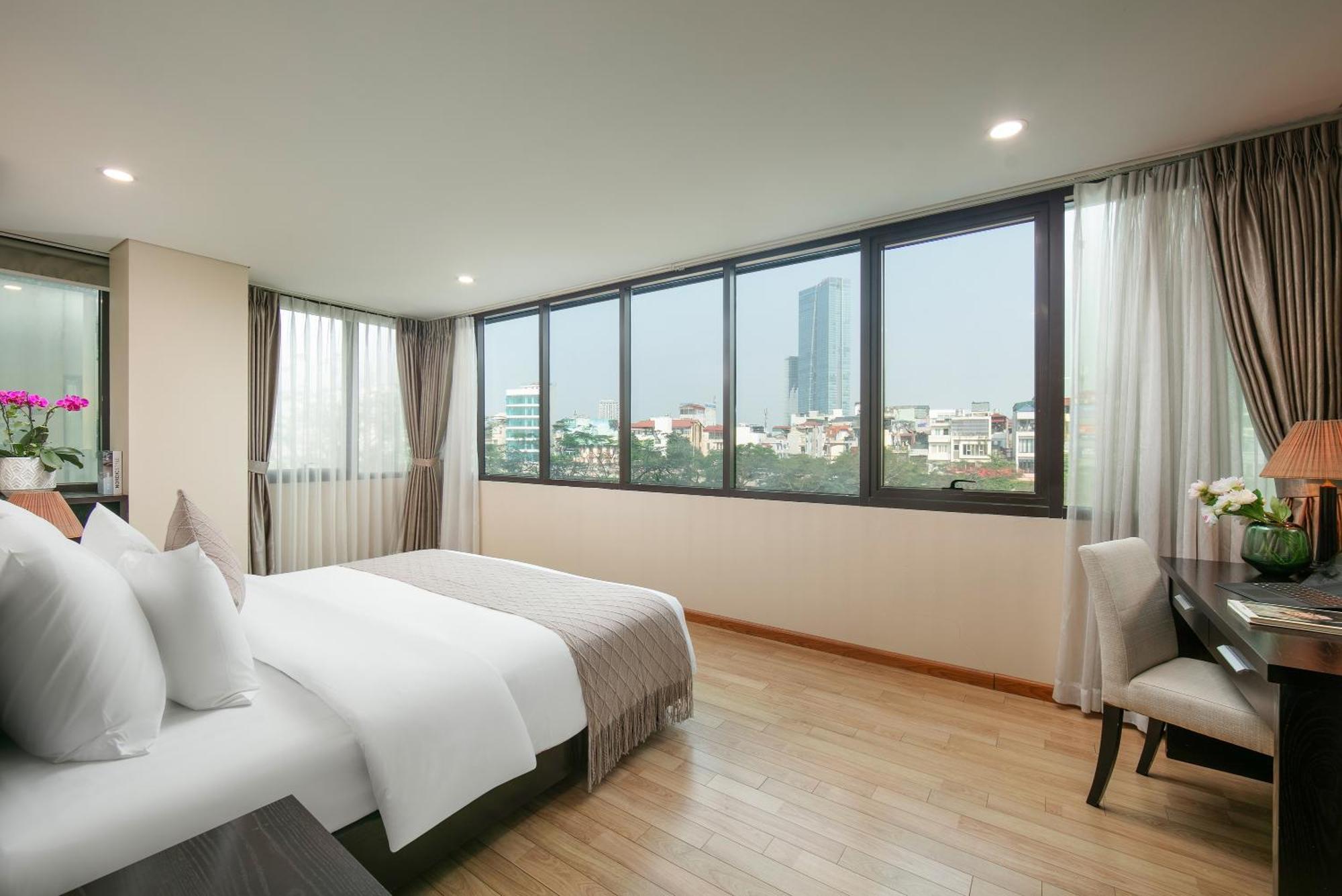 Hb Serviced Apartment - 121B Quan Hoa ハノイ市 エクステリア 写真